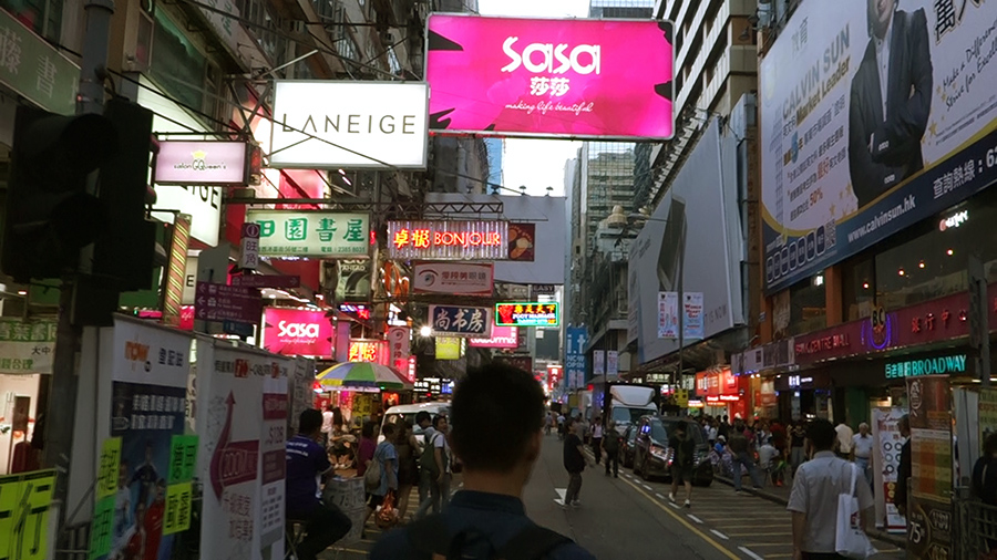 In the streets of Mongkok