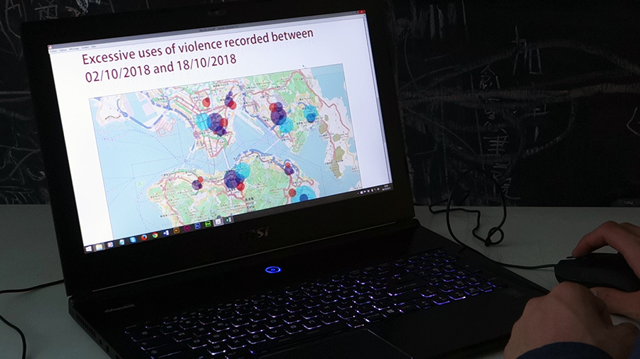 A datavisualisation of the recorded violence